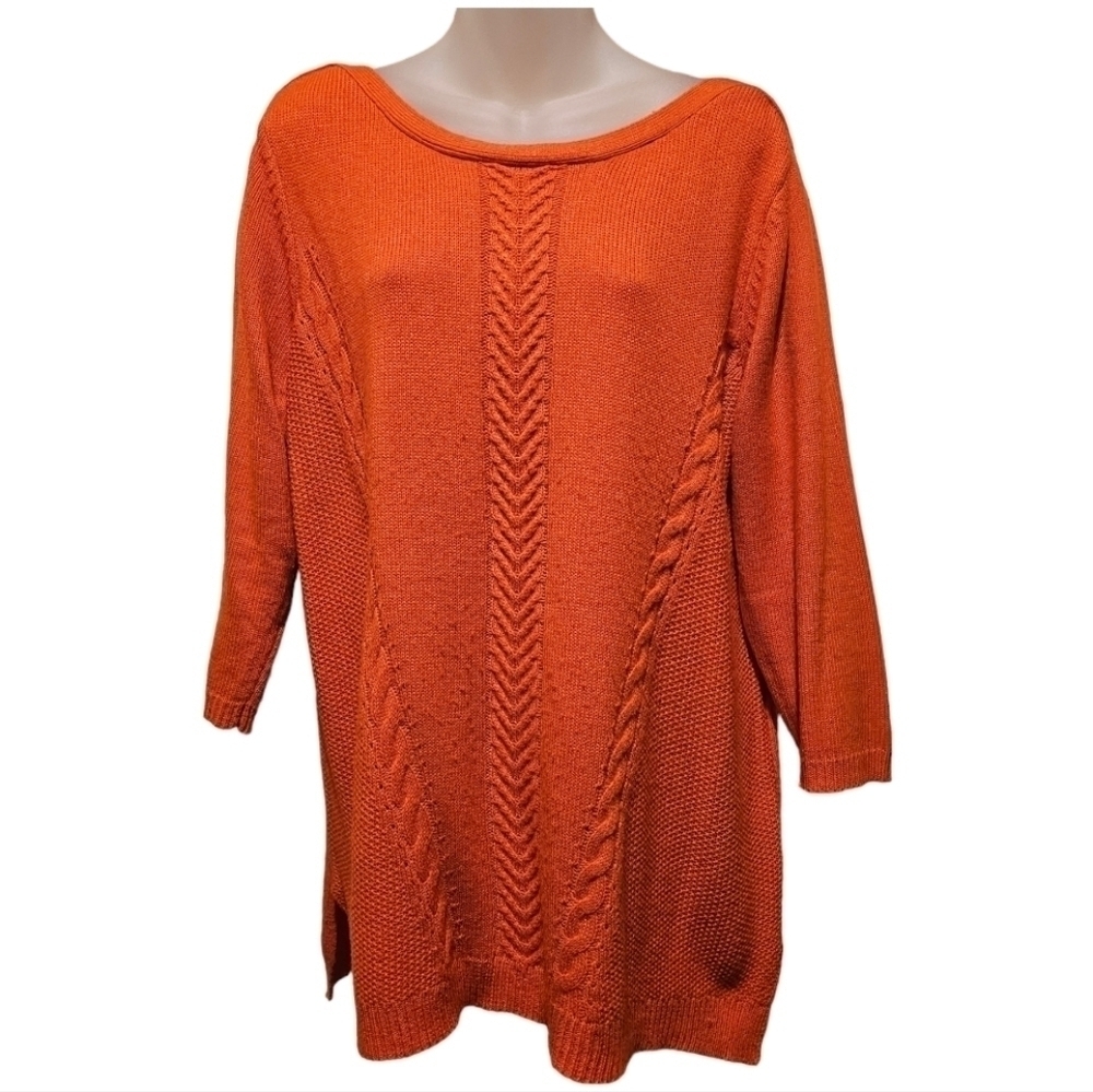 NY&CO Women's Orange Sweater, Sz XL - Picture 5 of 7